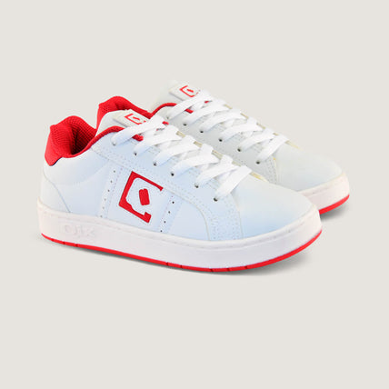 Tênis Infantil QIX Combat Retrô Branco e Vermelho