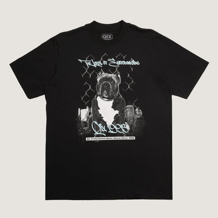 CAMISETA QIX STREET SKATE DOG PRETA