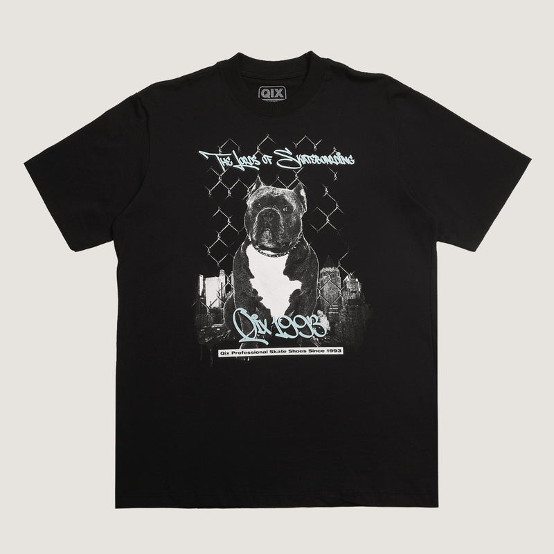 CAMISETA QIX STREET SKATE DOG PRETA