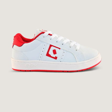 Tênis Infantil QIX Combat Retrô Branco e Vermelho