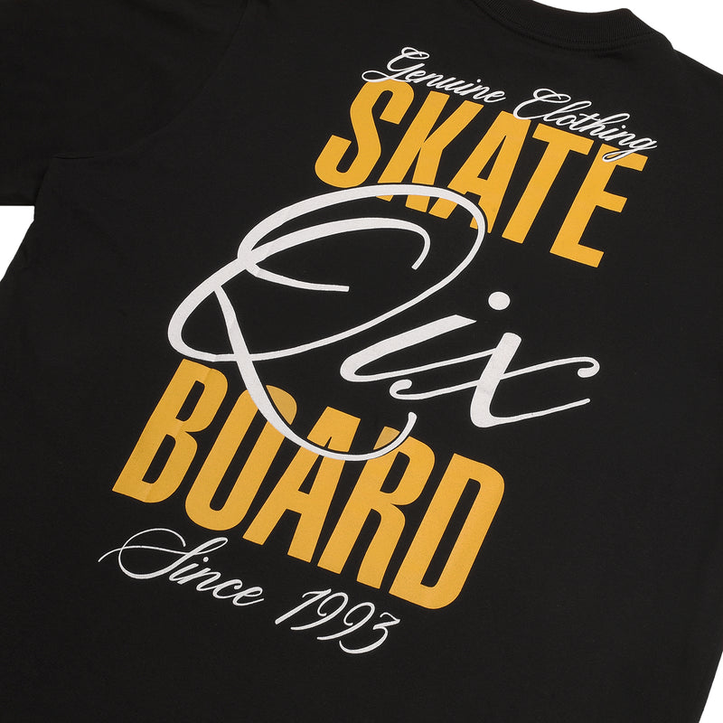 CAMISETA QIX STREET SKATE BOARD SINCE 1993 PRETA