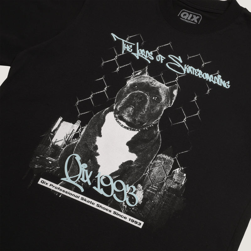 CAMISETA QIX STREET SKATE DOG PRETA