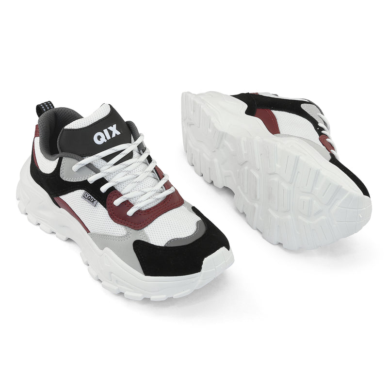 Tênis QIX Higher Preto, Bordô e Branco