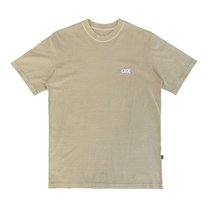 CAMISETA QIX STREET MINIMAL LOGO AREIA ESTONADO