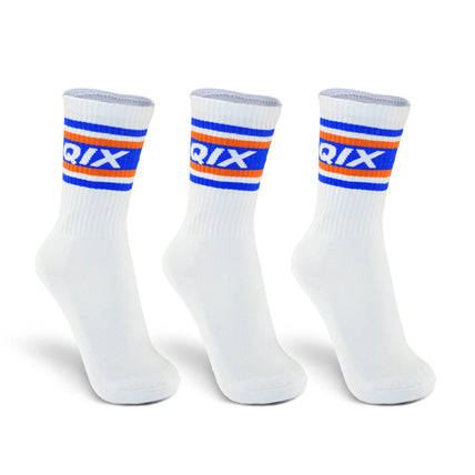 Meia Cano Alto QIX 93 Branco Old School - 3 Pares