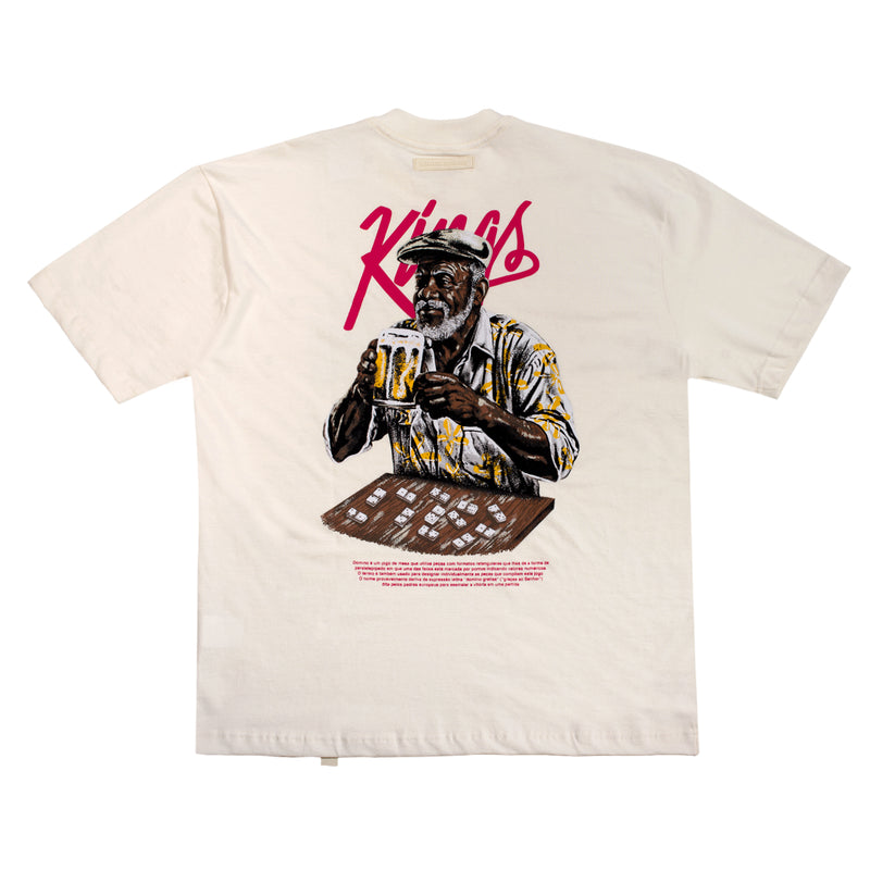 Camiseta Kings Boêmia Club Sorte no Jogo Off White