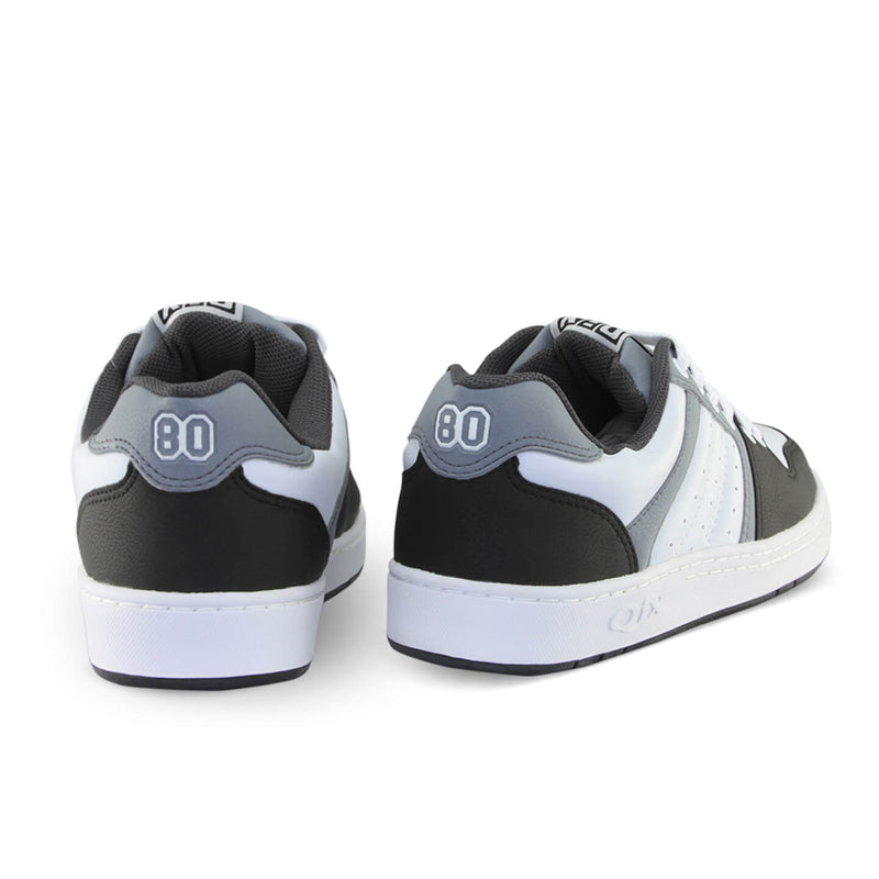 Tênis Qix 80's - Branco, Cinza e Preto