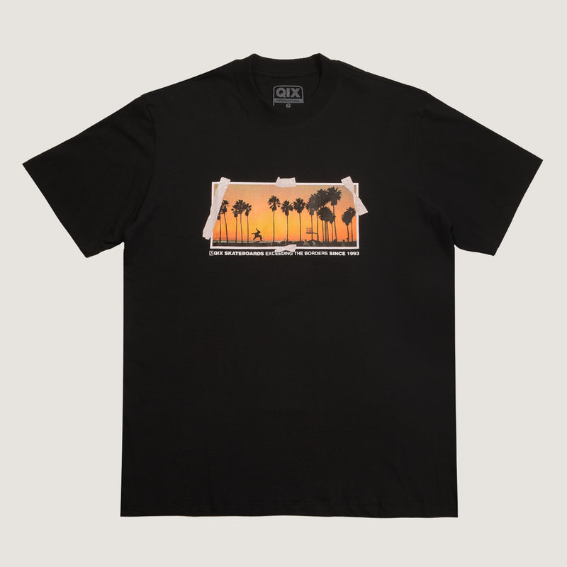 CAMISETA QIX STREET SKATE BEACH PRETA