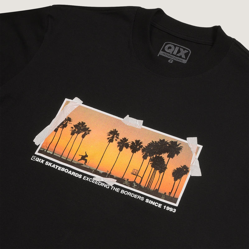 CAMISETA QIX STREET SKATE BEACH PRETA