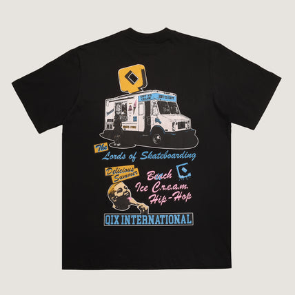 CAMISETA QIX STREET QIX CREAM PRETA