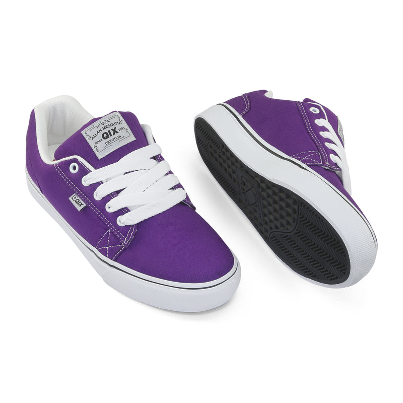 Tênis QIX Allan Mesquita Vulcan 07 - Roxo e Branco