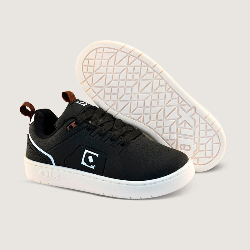 Tênis Infantil QIX Smash Preto e Branco