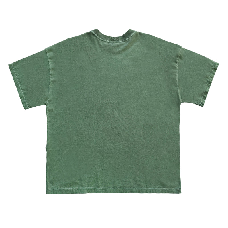 CAMISETA QIX BOX INTERNACIONAL SKATEBOARDS VERDE ESTONADO