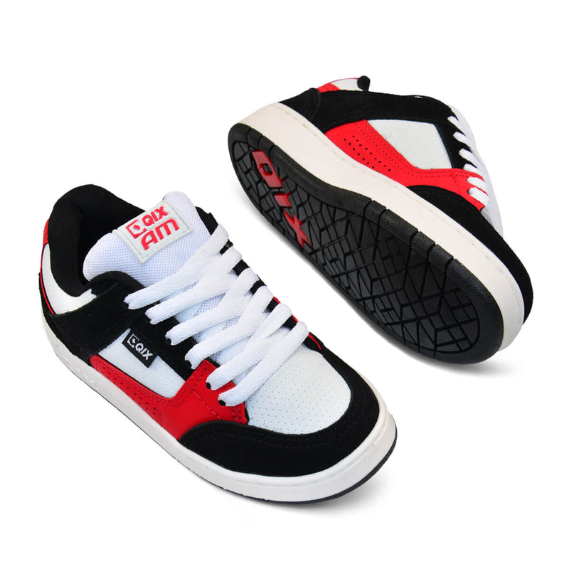 Tênis Infantil QIX AM Preto, Vermelho e Branco