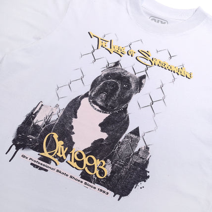 CAMISETA QIX STREET SKATE DOG BRANCA
