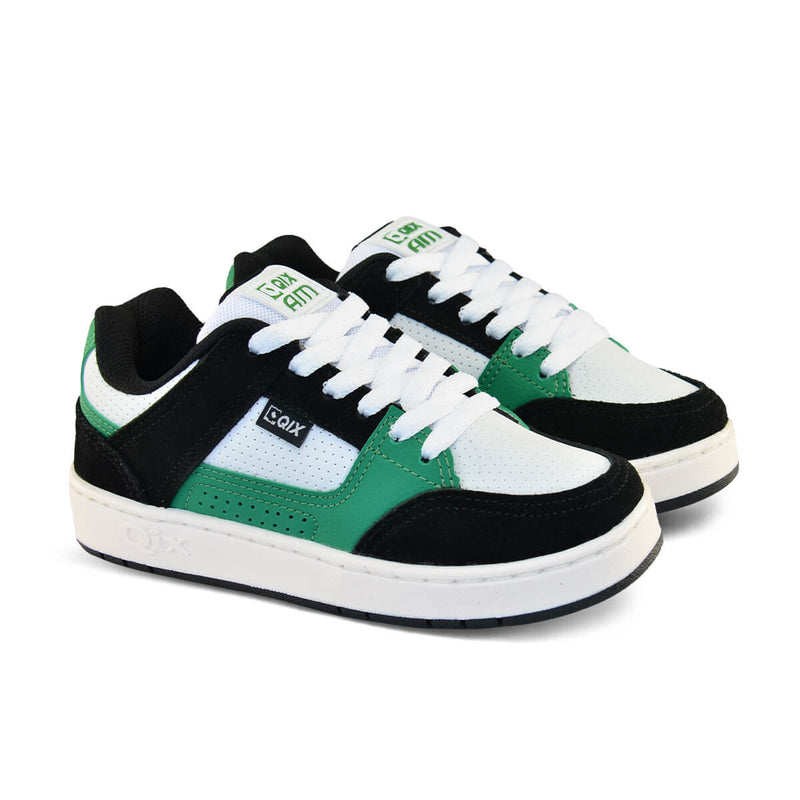 Tênis Infantil QIX AM Preto, Verde e Branco