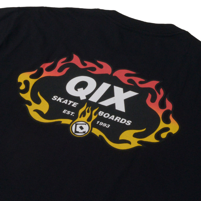 CAMISETA QIX FIRE SKATE BOARDS PRETA