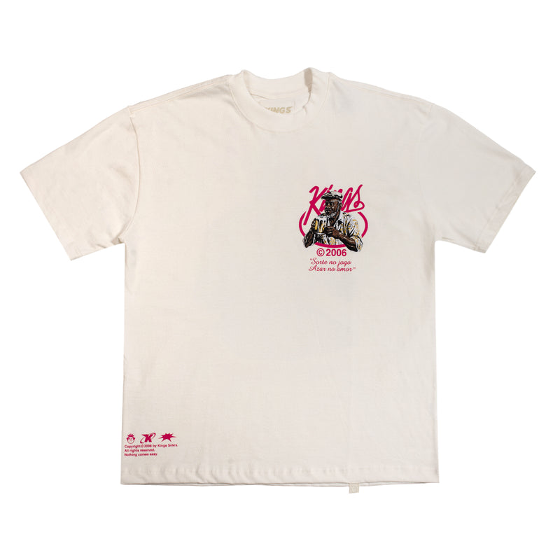 Camiseta Kings Boêmia Club Sorte no Jogo Off White
