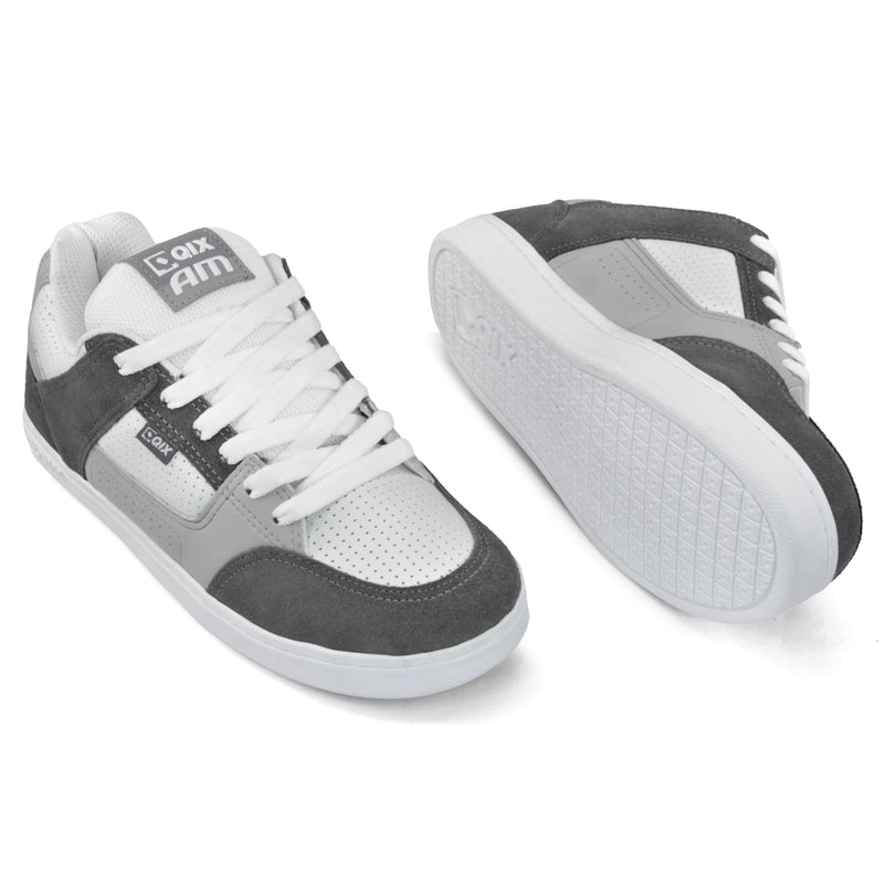 Tênis Qix AM - Skate Confort Chumbo e Branco