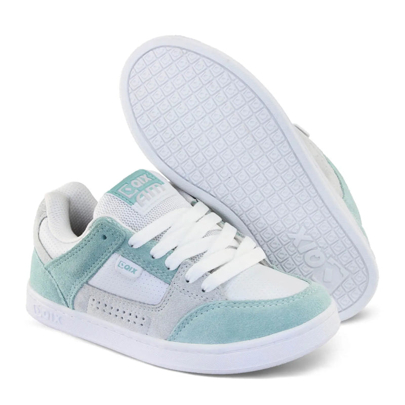 Tênis Qix AM Skate confort Branco Verde Aqua