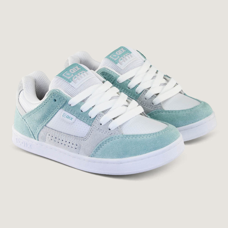 Tênis Qix AM Skate confort Branco Verde Aqua