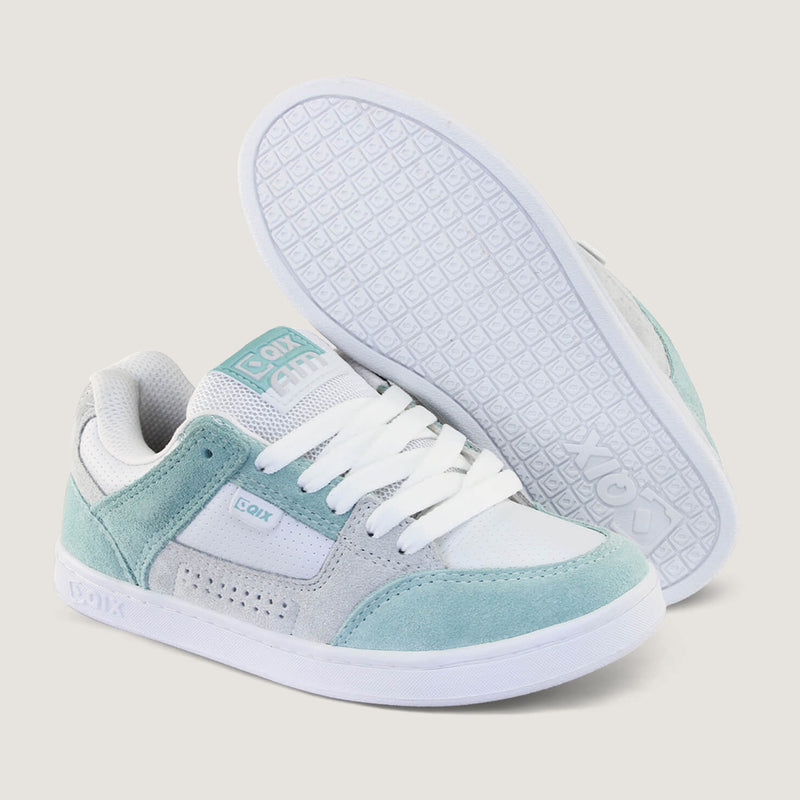 Tênis Qix AM Skate confort Branco Verde Aqua
