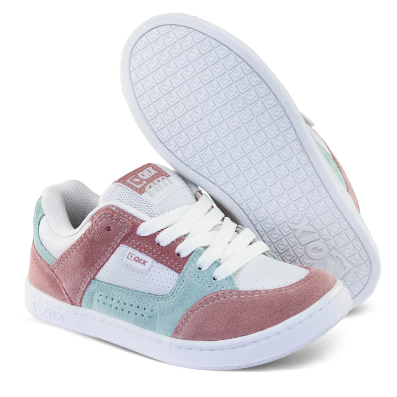 Tênis Qix AM Skate confort Verde e Rosa