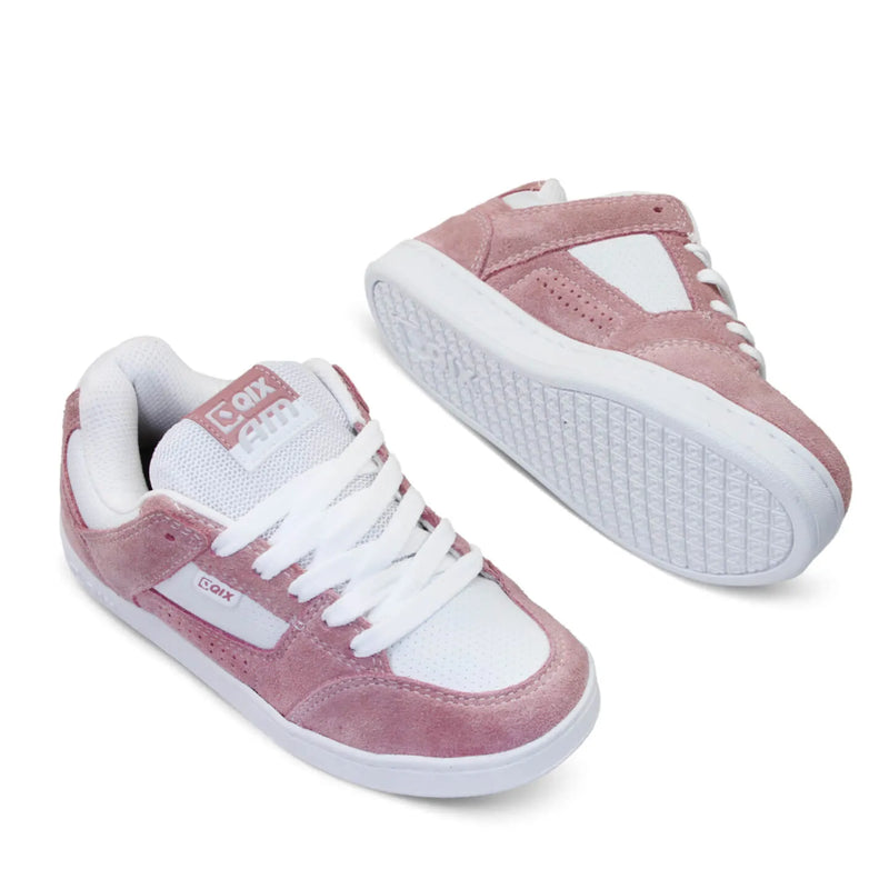 Tênis Qix AM Skate confort  Branco e Rosa