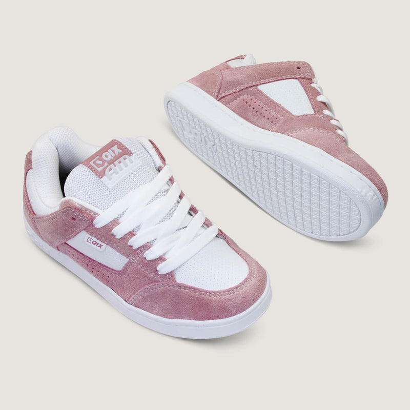 Tênis Qix AM Skate confort Branco e Rosa