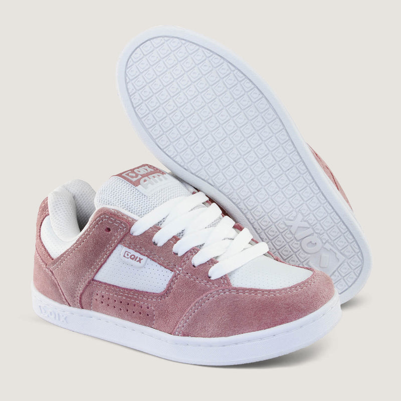 Tênis Qix AM Skate confort Branco e Rosa