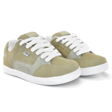 Tênis Qix AM Suede - Caqui e Branco