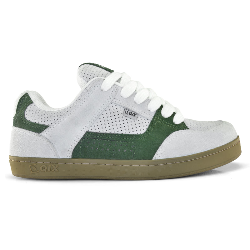 Tênis Qix AM Suede - Verde Musgo e Branco