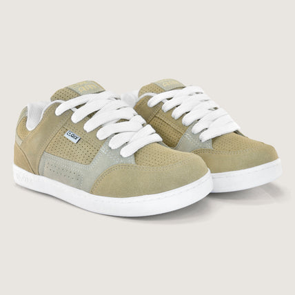 Tênis Qix AM Suede - Caqui e Branco
