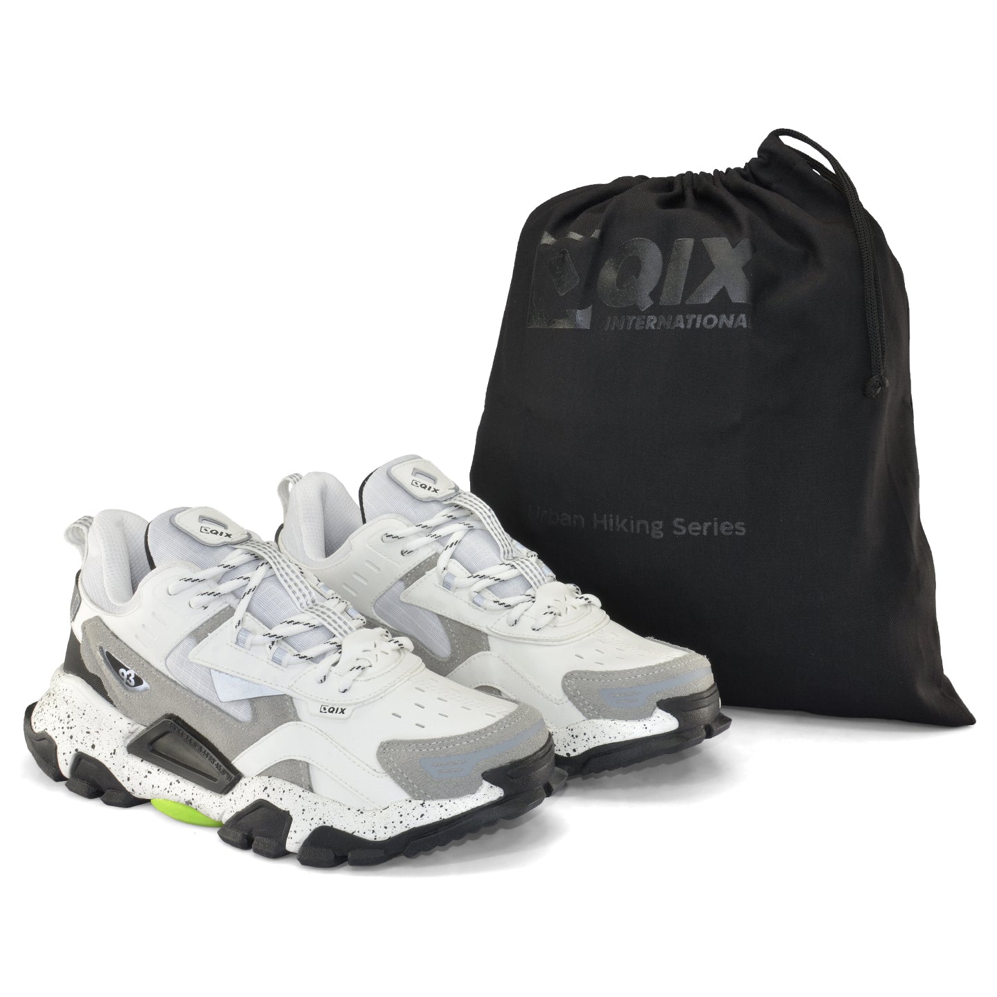Tênis Qix Trek Out Door Branco e Cinza