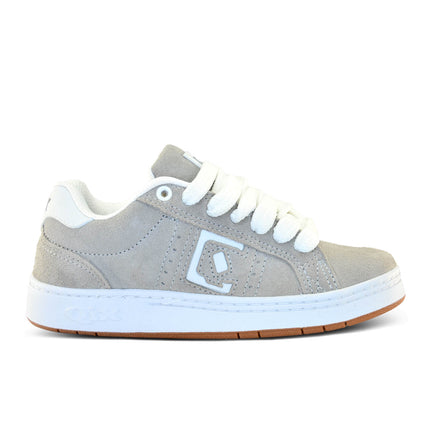 Tênis Qix Skate Combat Suede Cinza e Branco Natural