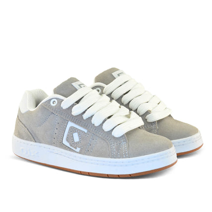 Tênis Qix Skate Combat Suede Cinza e Branco Natural