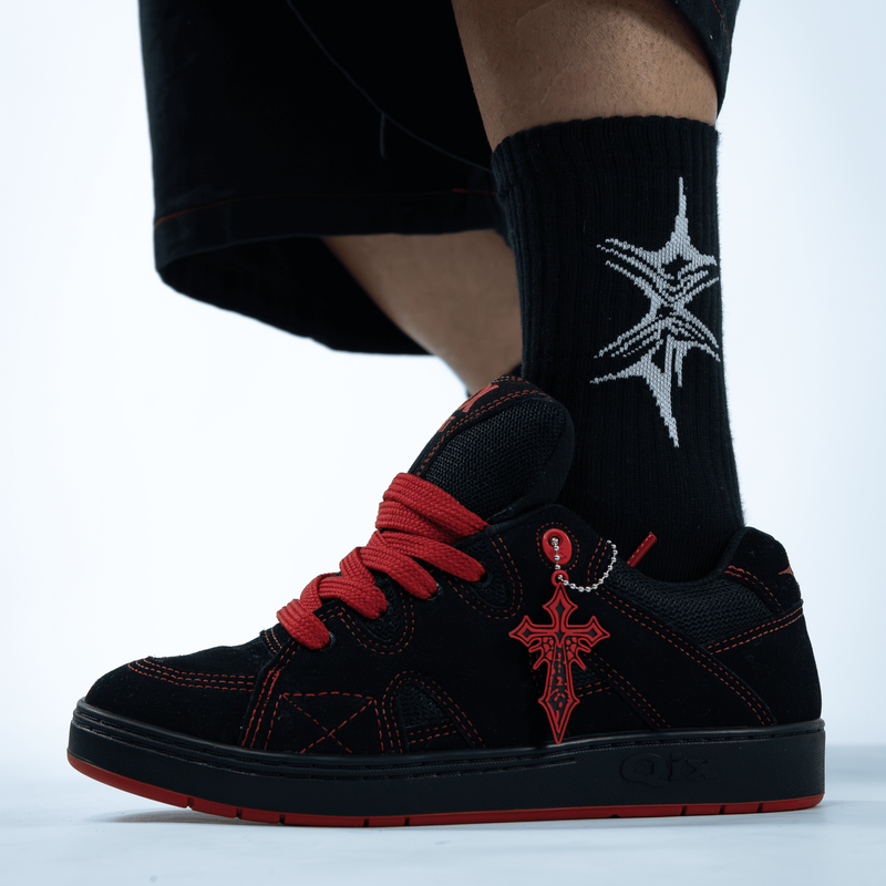 Tênis QIX Plaza 2 by Cocks Preto e Vermelho