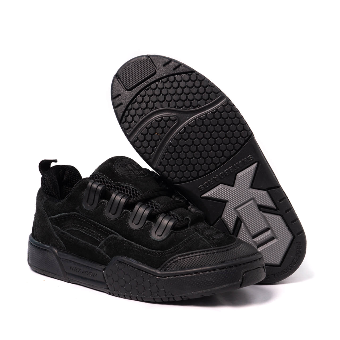 いけページ Tênis Qix Hexagon Couro Camurça -