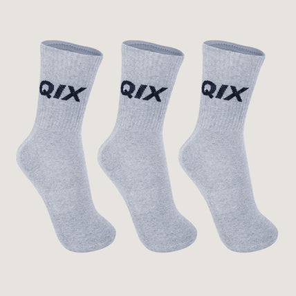 Meia Cano Alto QIX Internacional - 3 Pares