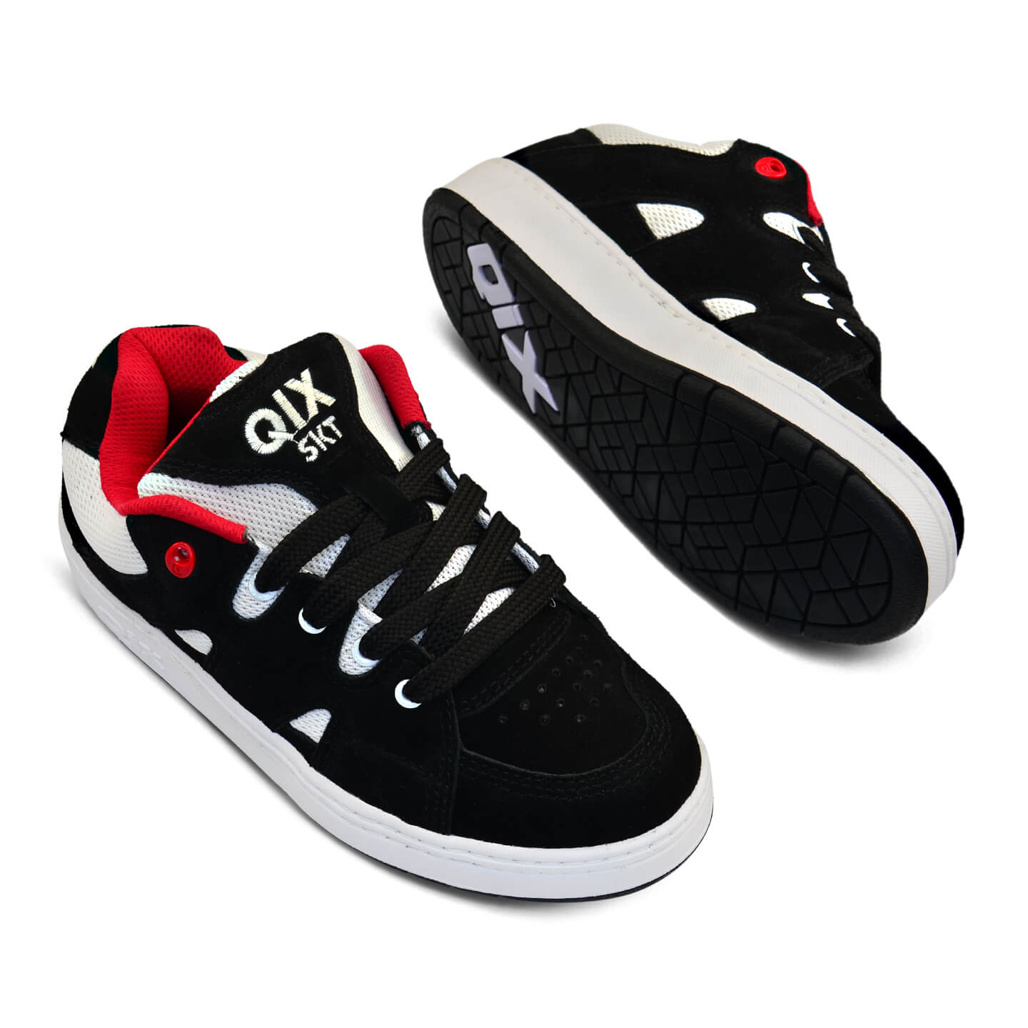 Tênis QIX Plaza 2 Preto, Branco e Vermelho