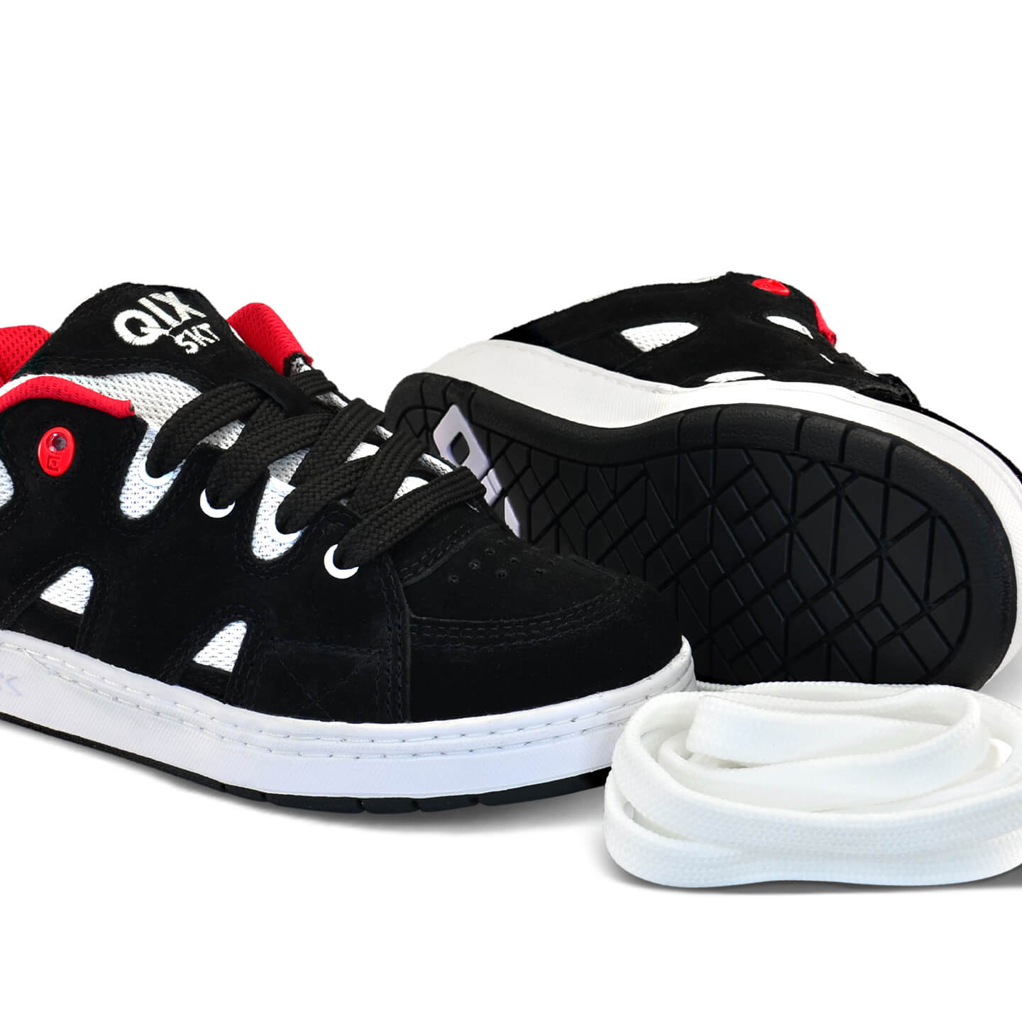 Tênis QIX Plaza 2 Preto, Branco e Vermelho