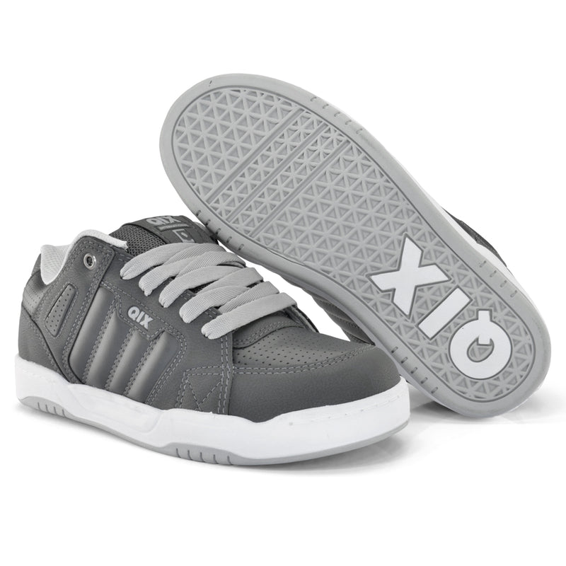 Tênis Qix Skate Square - Chumbo e Branco