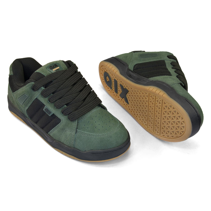 Tênis Qix Square Suede - Verde Musgo Latex