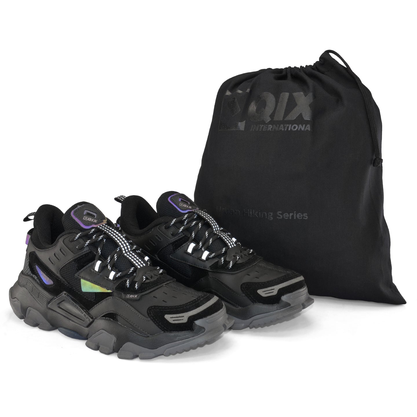Tênis Qix Trek Urban Hiking Preto e Grafite
