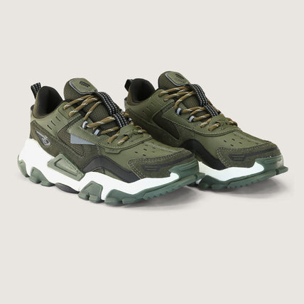 Tênis Qix Trek Urban Hiking Verde Militar e Off White