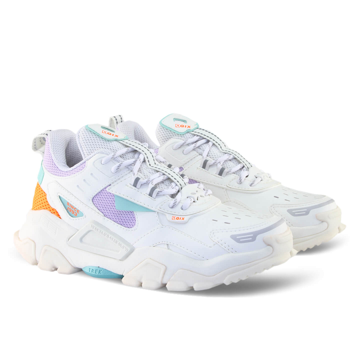 【aaakira】 Visionaire 29　WOMAN Tênis Qix Trek Urban Hiking Branco e Lilás