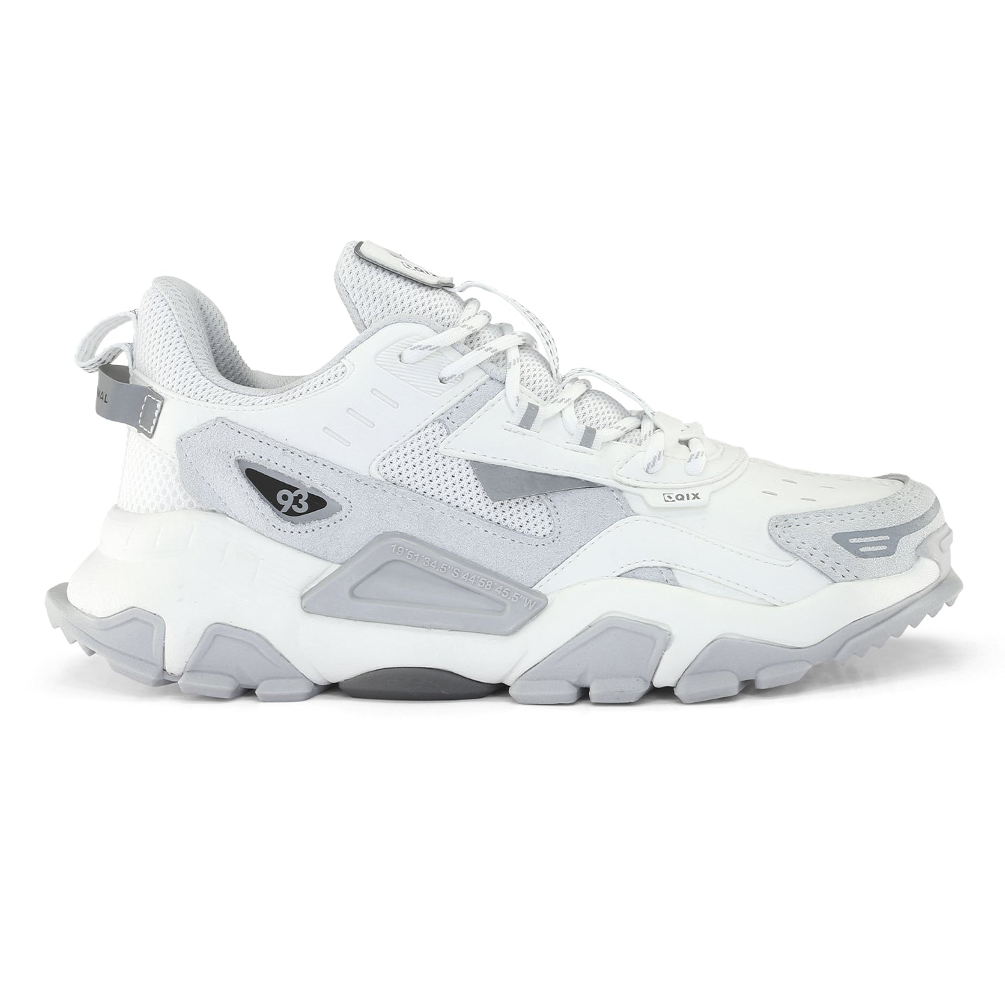 qipakri♪ Tênis Qix Trek Urban Hiking Branco e Off White