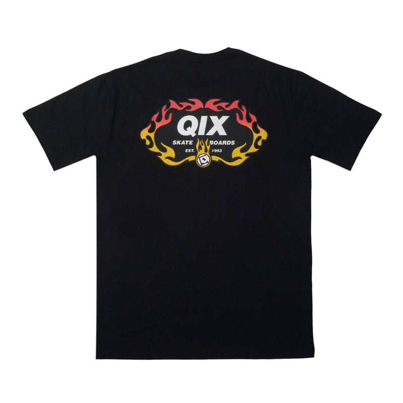 CAMISETA QIX FIRE SKATE BOARDS PRETA