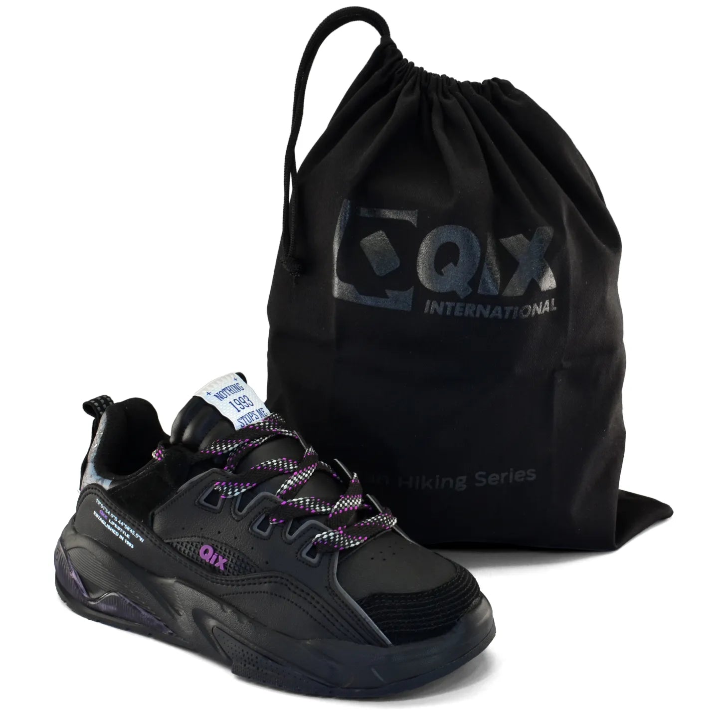 Tênis QIX Missy Feat Urban Hiking Series Preto e Uva