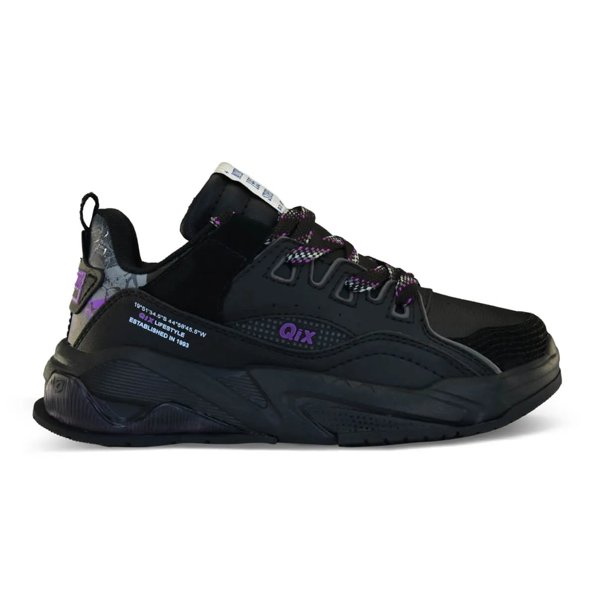Tênis QIX Missy Feat Urban Hiking Series Preto e Uva